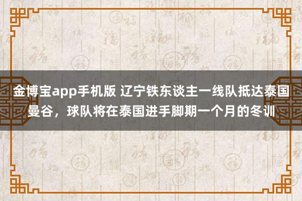 金博宝app手机版 辽宁铁东谈主一线队抵达泰国曼谷，球队将在泰国进手脚期一个月的冬训