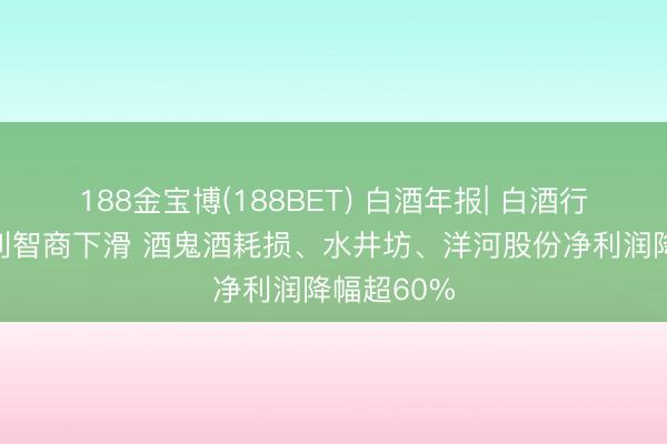 188金宝博(188BET) 白酒年报| 白酒行业举座盈利智商下滑 酒鬼酒耗损、水井坊、洋河股份净利润降幅超60%