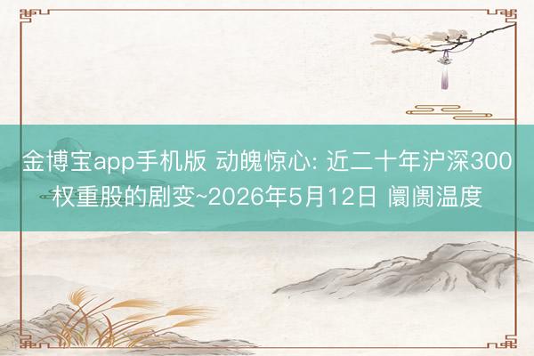 金博宝app手机版 动魄惊心: 近二十年沪深300权重股的剧变~2026年5月12日 阛阓温度